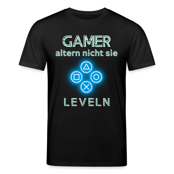 Gamer Shirt 1.0 blau - Schwarz