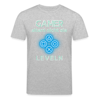Gamer Shirt 1.0 blau - Grau meliert