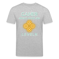 Gamer Shirt 1.0 gelb - Grau meliert