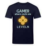 Gamer Shirt 1.0 gelb - Navy