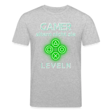 Gamer Shirt 1.0 grün - Grau meliert