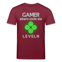 Gamer Shirt 1.0 grün - Burgunderrot