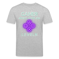 Gamer Shirt 1.0 violett - Grau meliert