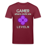 Gamer Shirt 1.0 violett - Burgunderrot